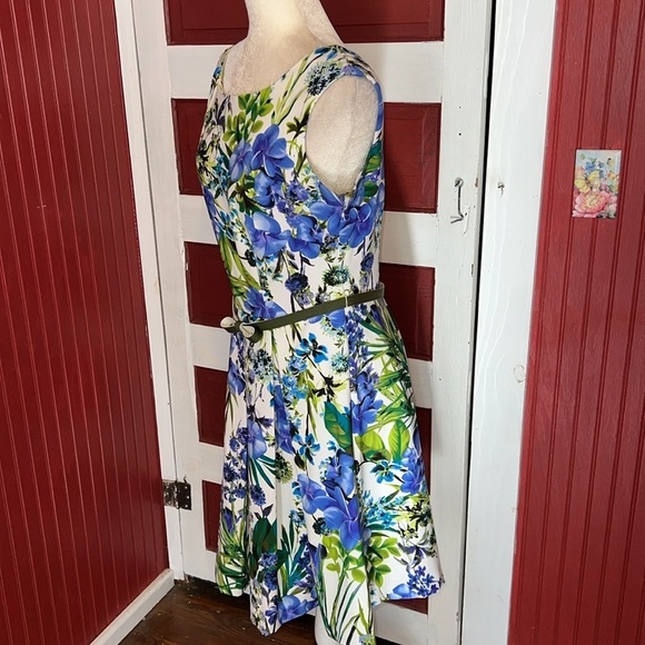 Julian Taylor Spring Floral Dress 10 - Picture 2 of 6